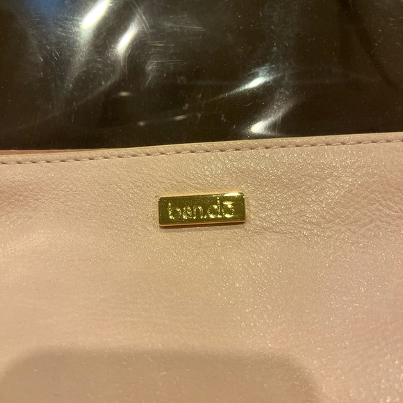 Pink tote, Bando, faux leather with clear top - Picture 3 of 4